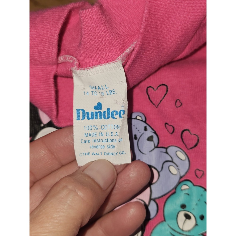 Rare Vintage Disney Baby Minnie Mouse Long Sleeve Bodysuit Pink Made USA Dundee - Picture 3 of 8